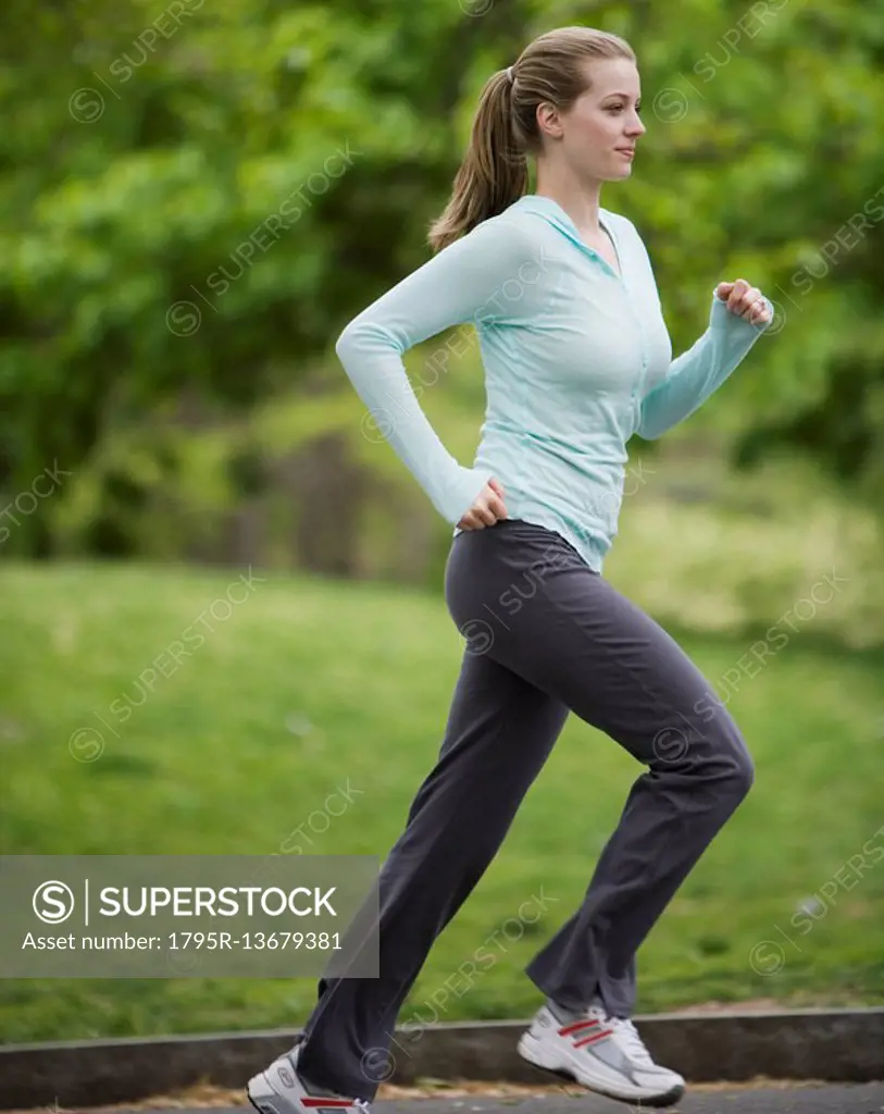 Woman jogging in park