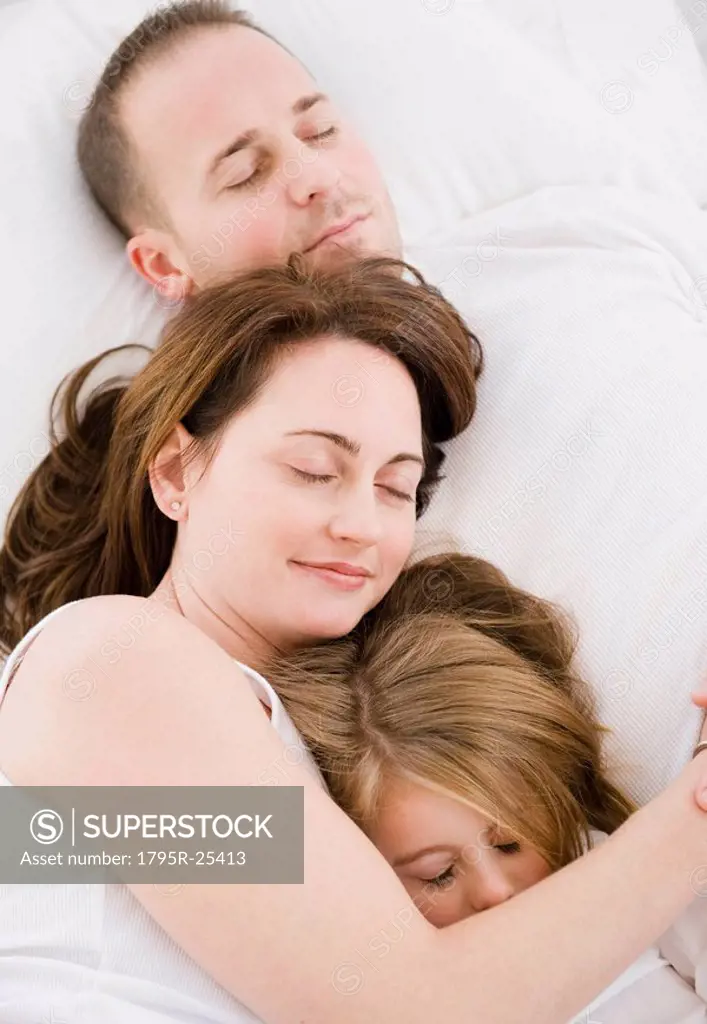 Family sleeping together