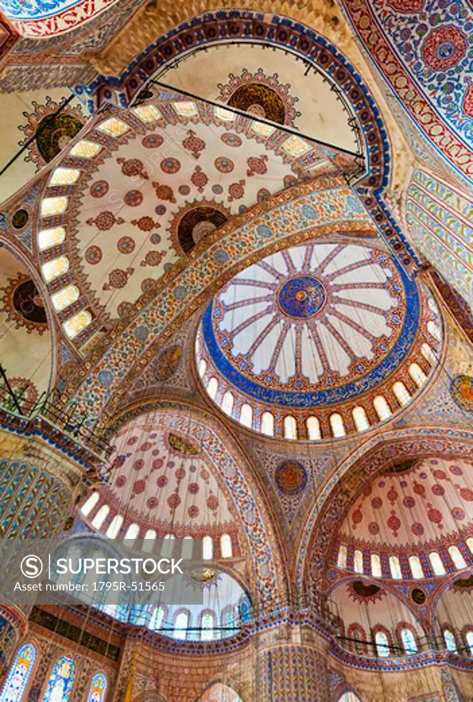 Turkey, Istanbul, Sultanahmet Mosque interior