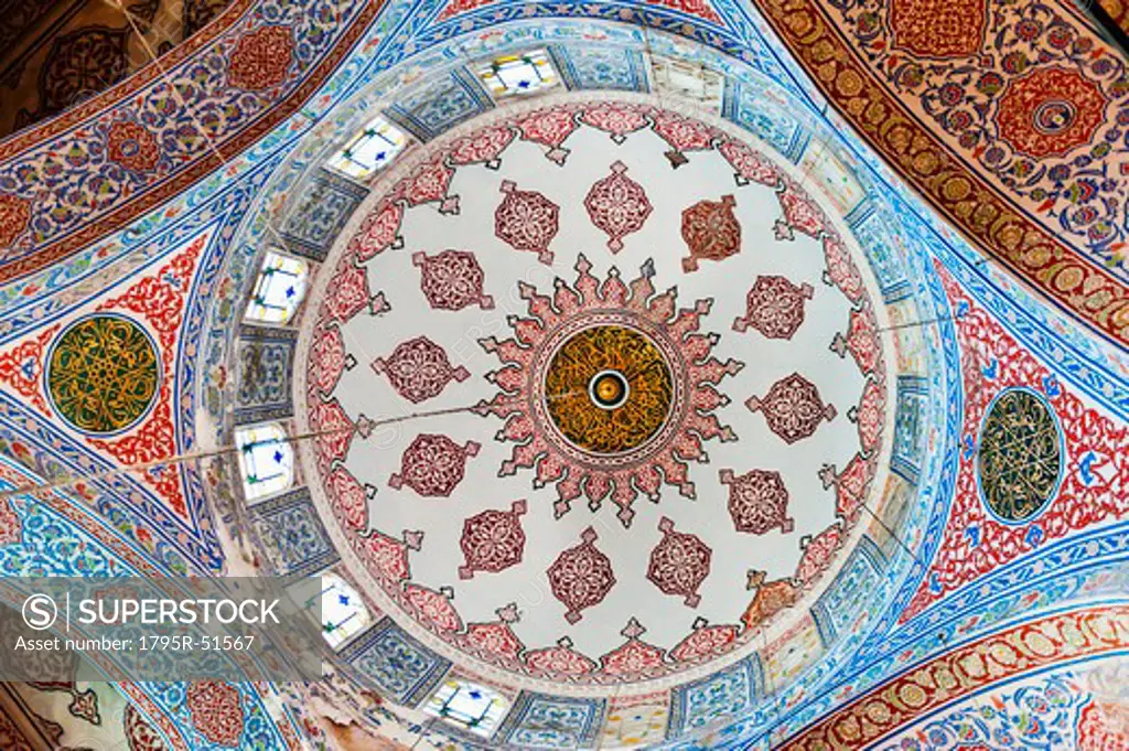 Turkey, Istanbul, Sultanahmet Mosque interior