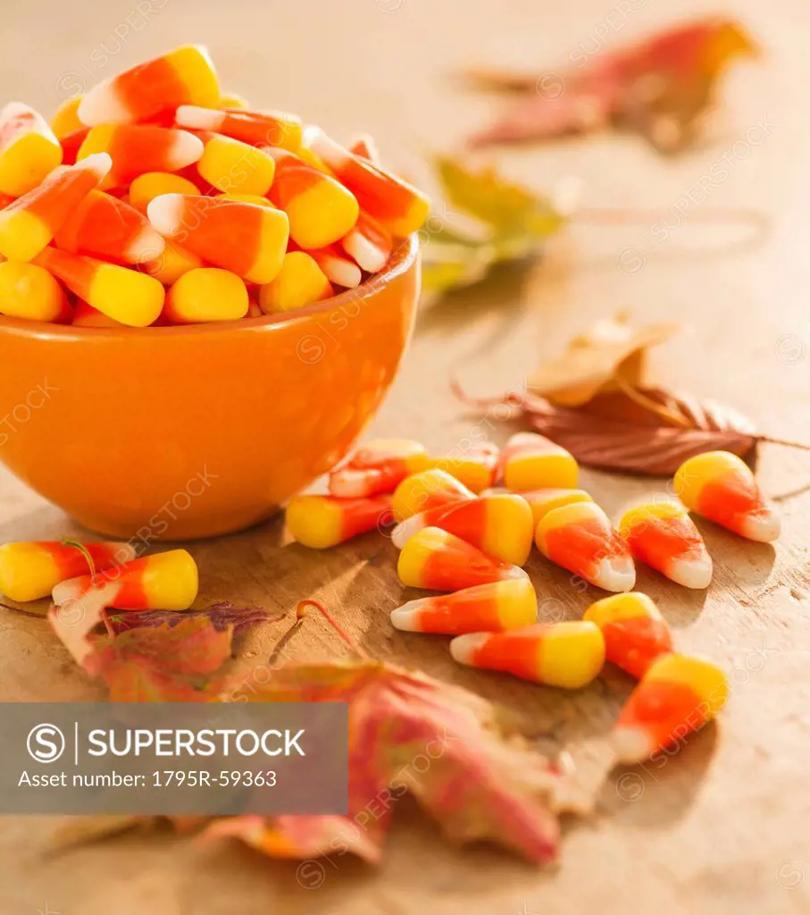 Bowl with Halloween candies