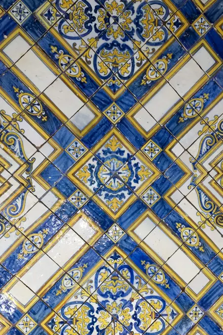 Portugal, Lisbon, Traditional Portuguese ceramic tiles Azuelos