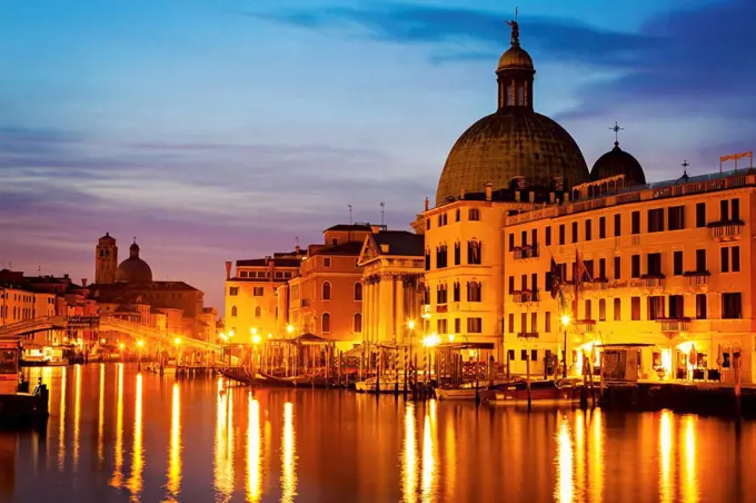 San Simeone Piccolo Church by Grand Canal Venice, Veneto, Italy