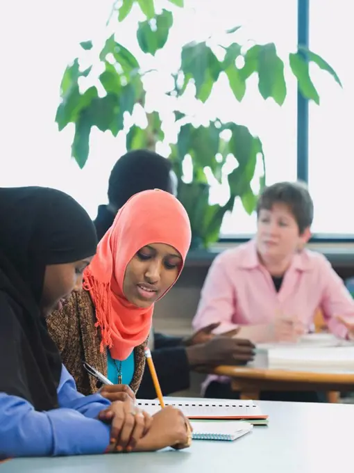 Adults students learning English as a second language