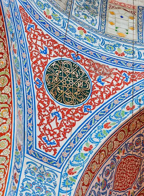 Turkey, Istanbul, Sultanahmet Mosque interior