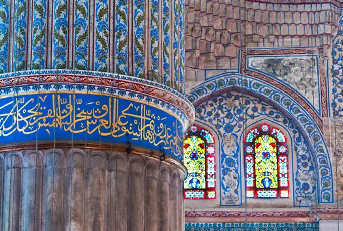 Turkey, Istanbul, Sultanahmet Mosque interior