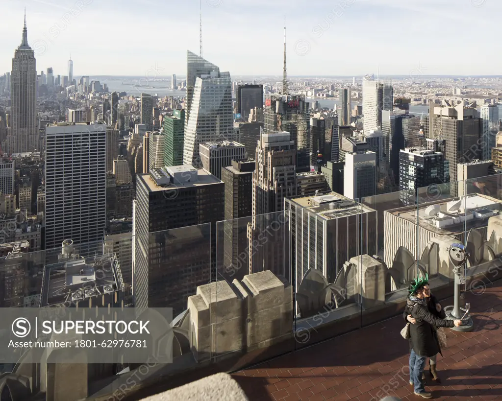 View of New York from viewpoint at top of Rockefeller. New York Cityscapes 2017, New York City, United States. Architect: various, 2017.