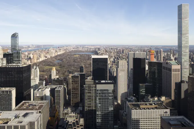 View of New Yok skyline 2017. New York Cityscapes 2017, New York City, United States. Architect: various, 2017.