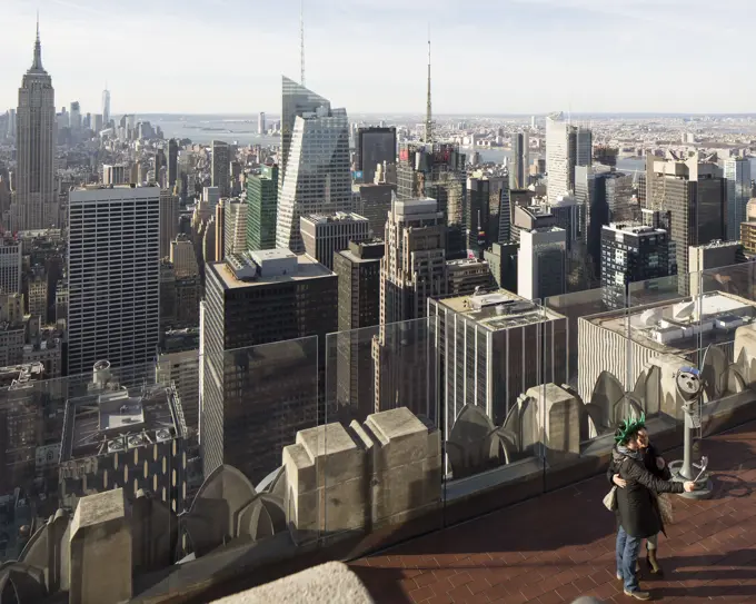 View of New York from viewpoint at top of Rockefeller. New York Cityscapes 2017, New York City, United States. Architect: various, 2017.