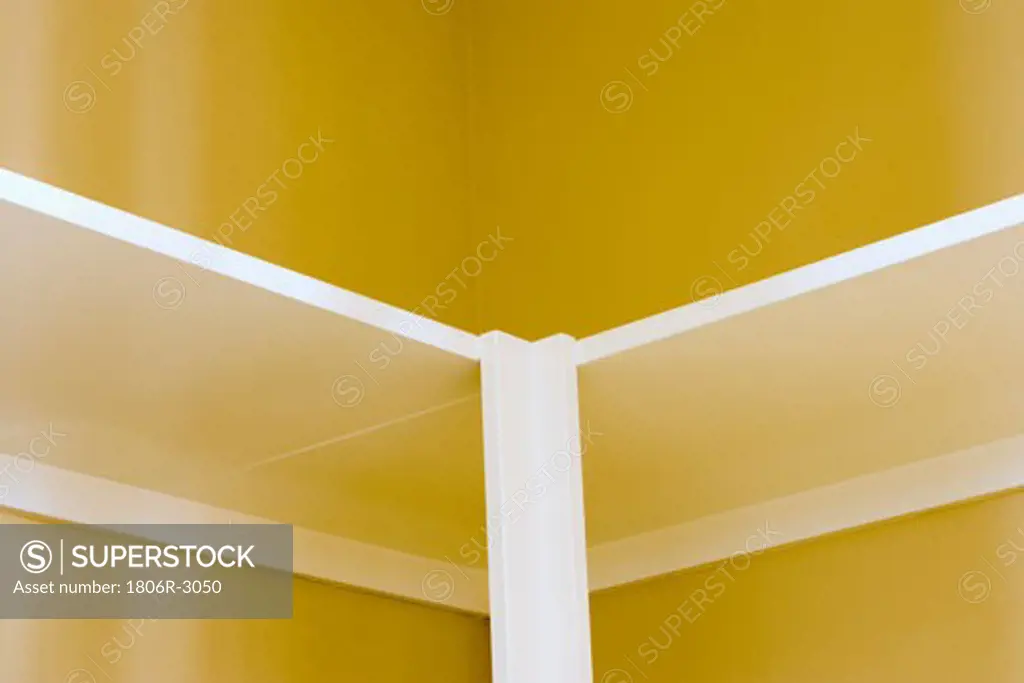Empty Shelves in Yellow Closet