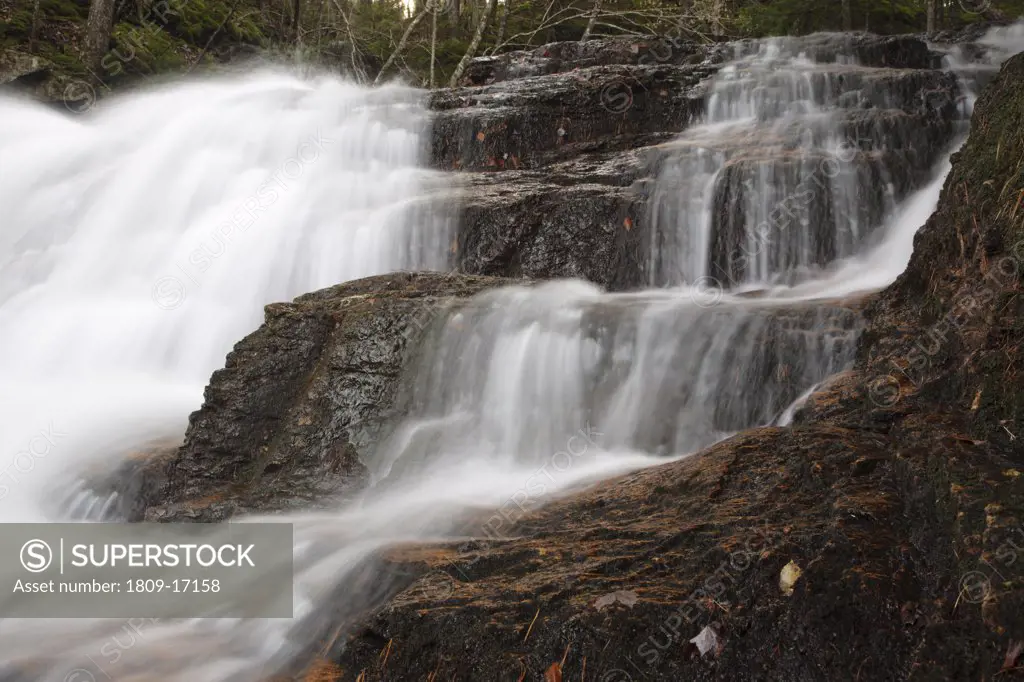 Ellen's Falls which are located along Hobbs Brook in Albany, New Hampshire USA