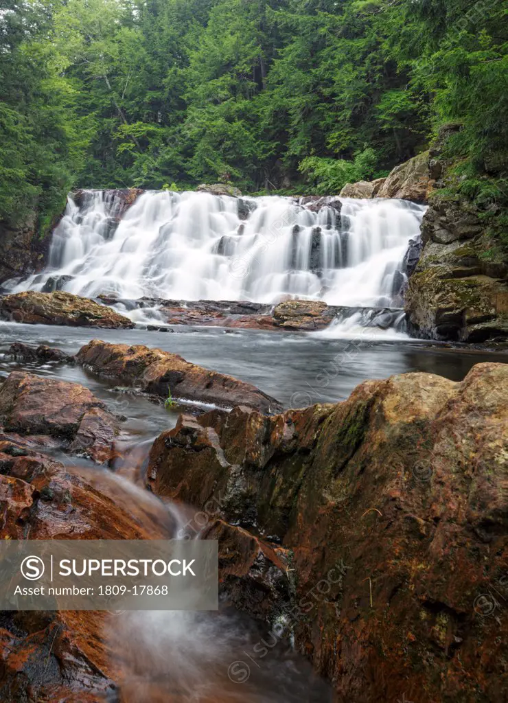 Campton Falls on the Beebe River in Campton, New Hampshire USA during the summer months