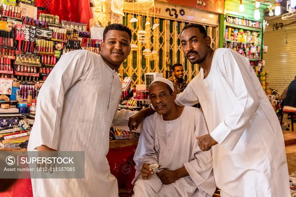 Sudanese men at the Omdurman Market; Omdurman, Khartoum, Sudan