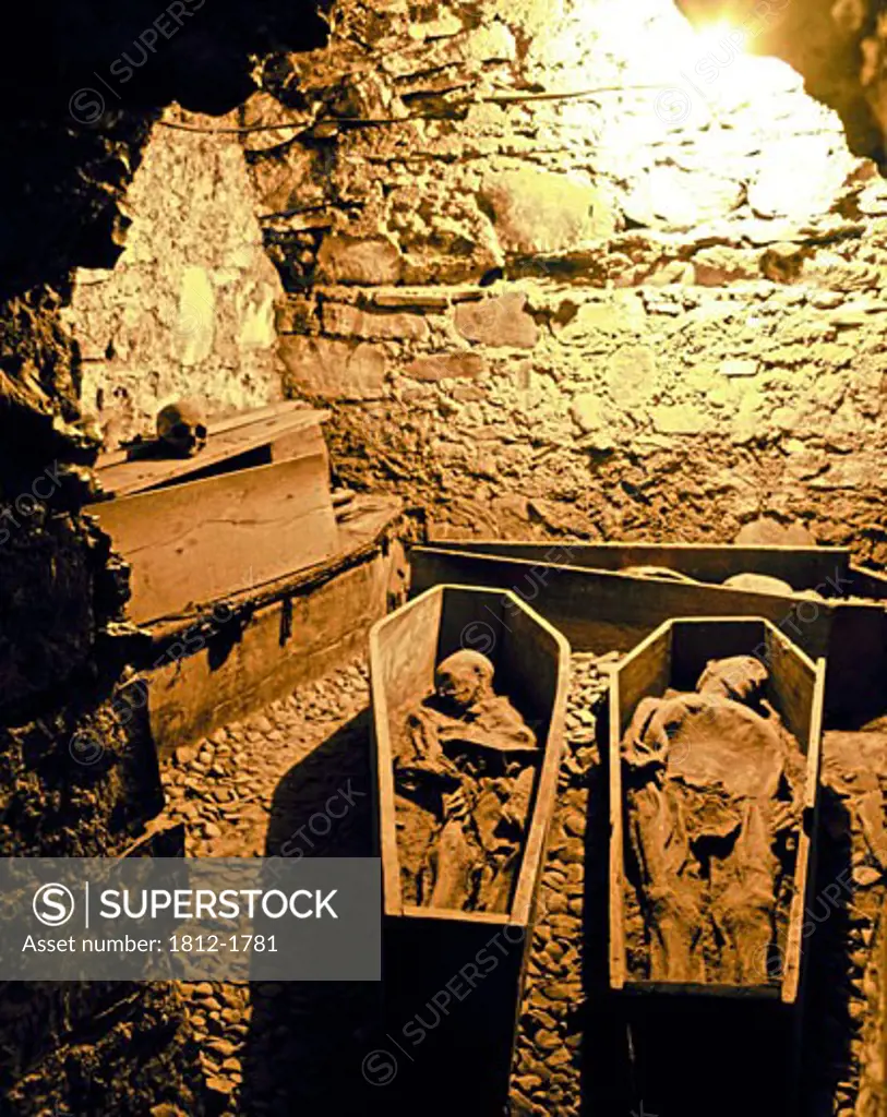 Mummified bodies, St Michan's Church Crypt, Dublin, Ireland