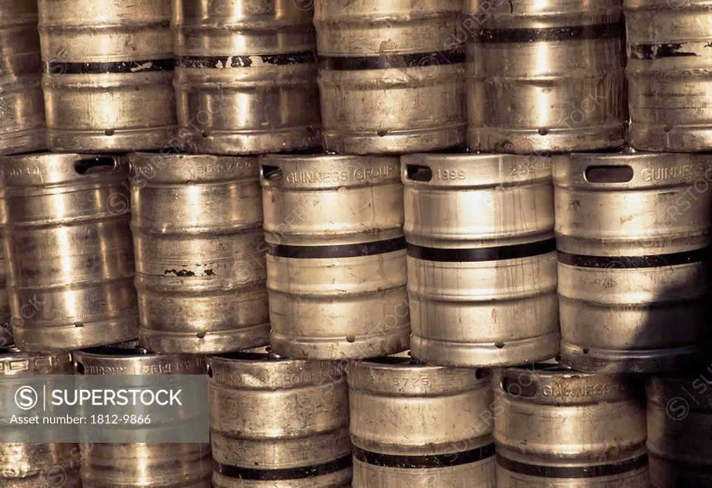 Ireland, Stacks of beer kegs