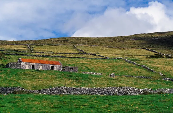 Ring Of Skellig, County Kerry, Ireland; Old Irish Rustic Farmstead