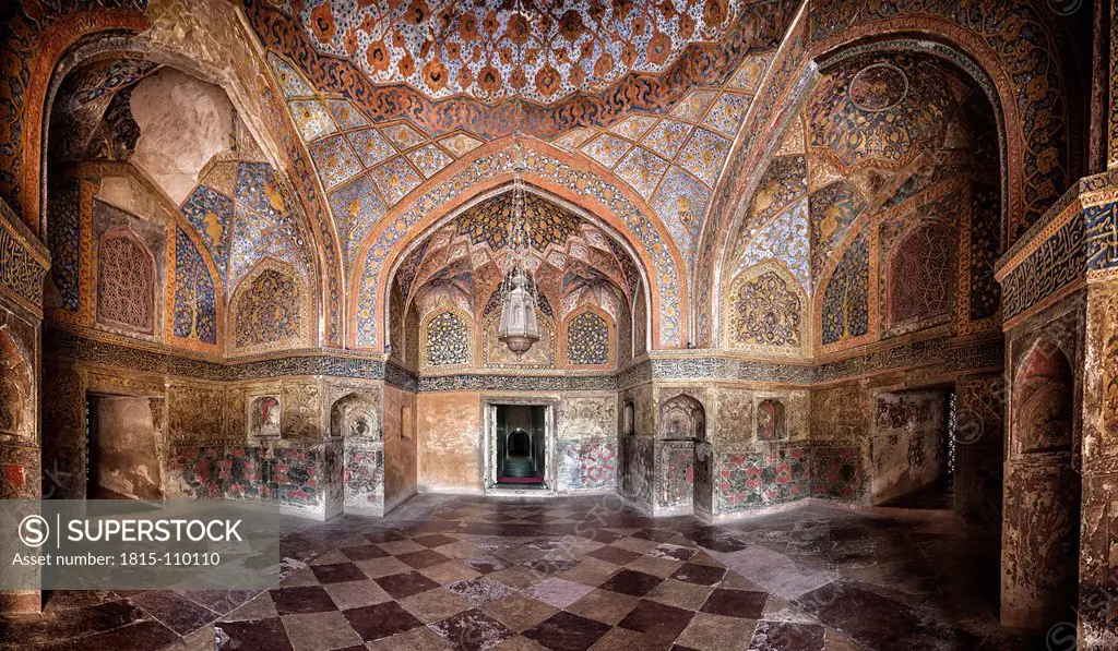 India, Uttar Pradesh, Agra, View of Tomb of Akbar the Great