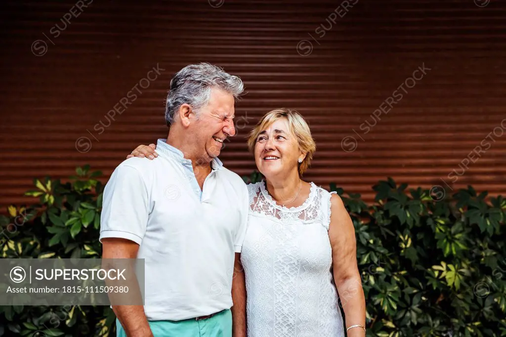 Happy senior couple outdoors