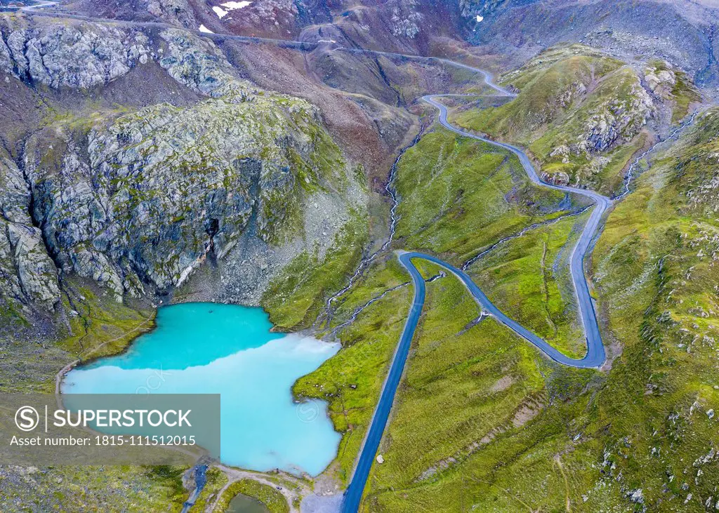 Austria, Tirol, Kauner Valley Glacier Road and Lake Weisssee