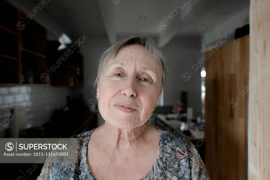 Portrait of a senior woman at home