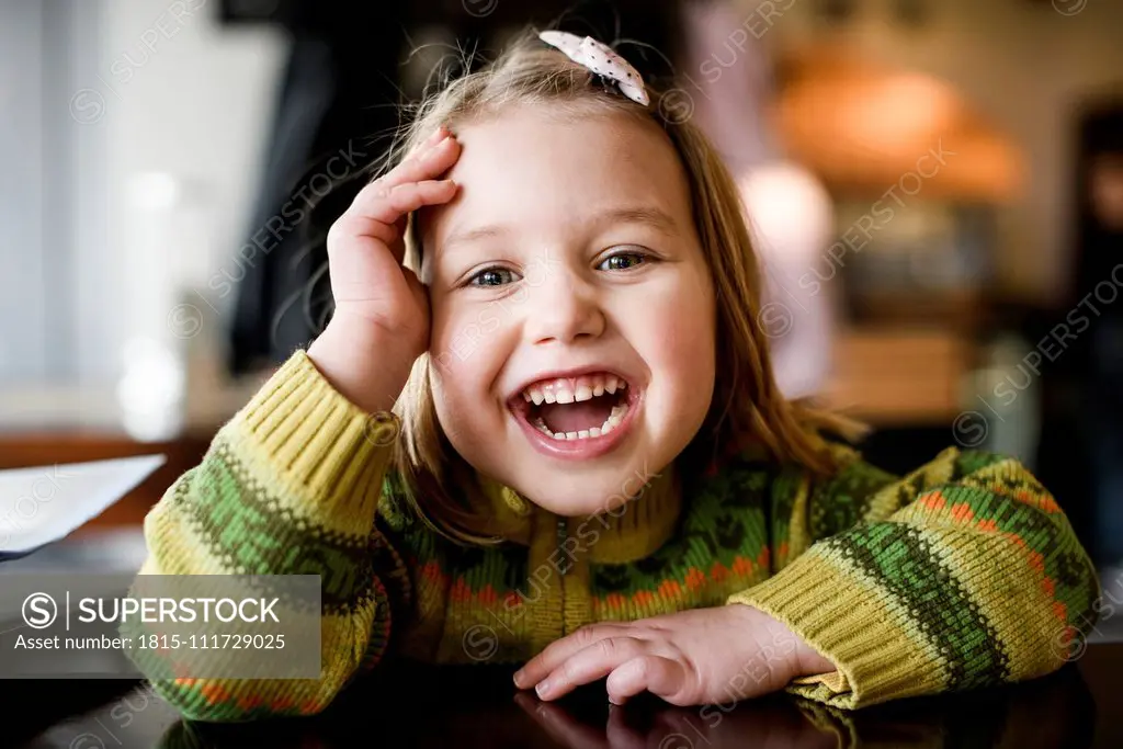 Portrait of laughing girl