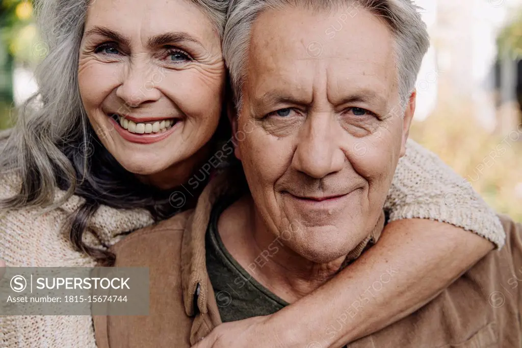 Portrait of a happy senior couple outdoors