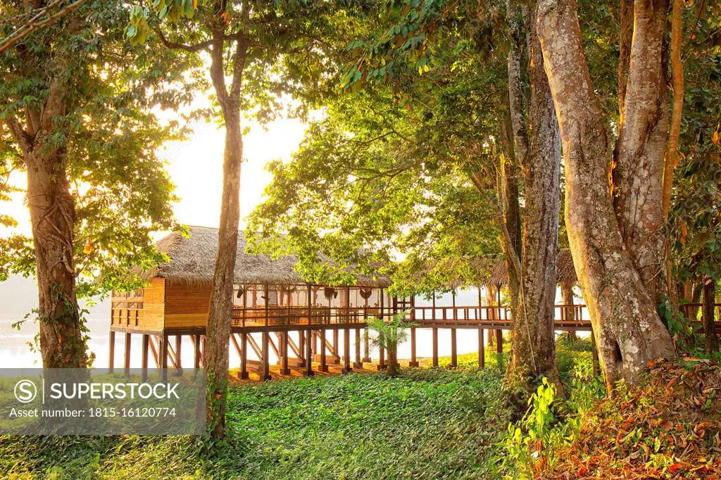 Central African Republic, Sangha-Mbaere, Bayanga, Biological research station on bank of Sangha river in Dzanga-Sangha Special Reserve