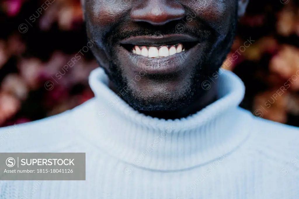 Young man smiling