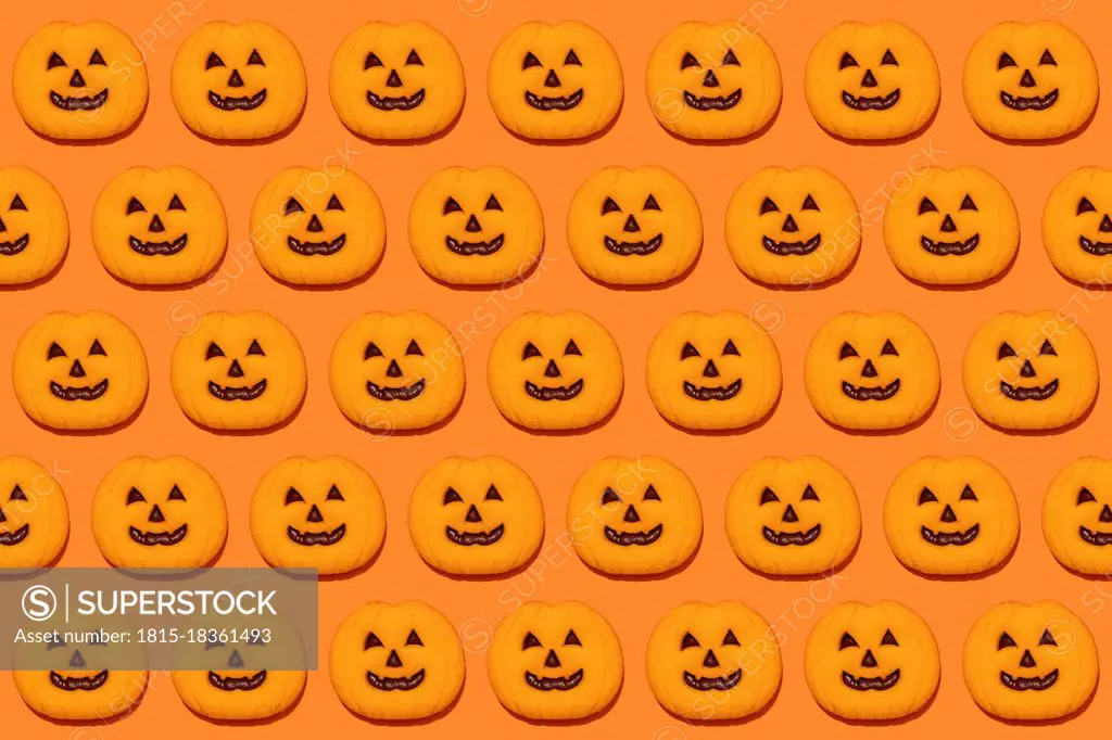 Pattern of Halloween themed cookies