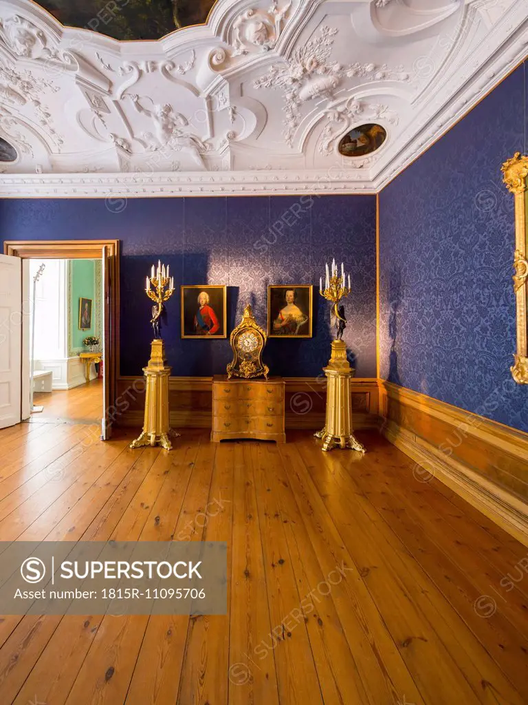 Germany, Eutin, Eutin Castle, Showrooms with historic interiors