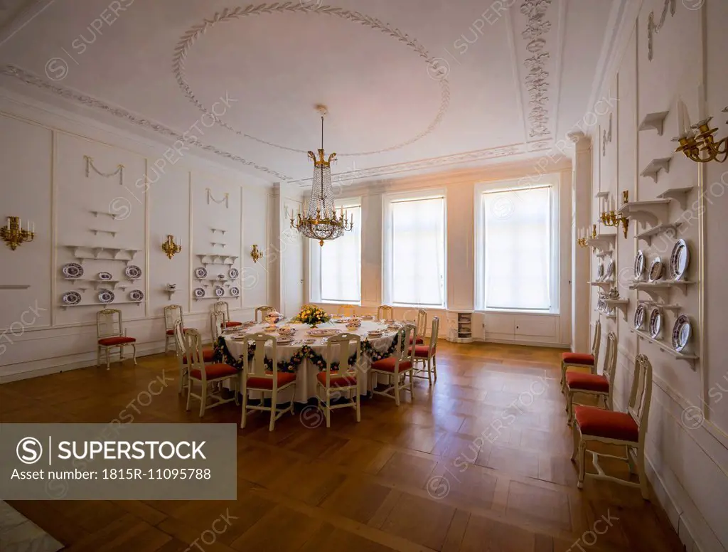 Germany, Eutin, Eutin Castle, Showrooms with historic interiors