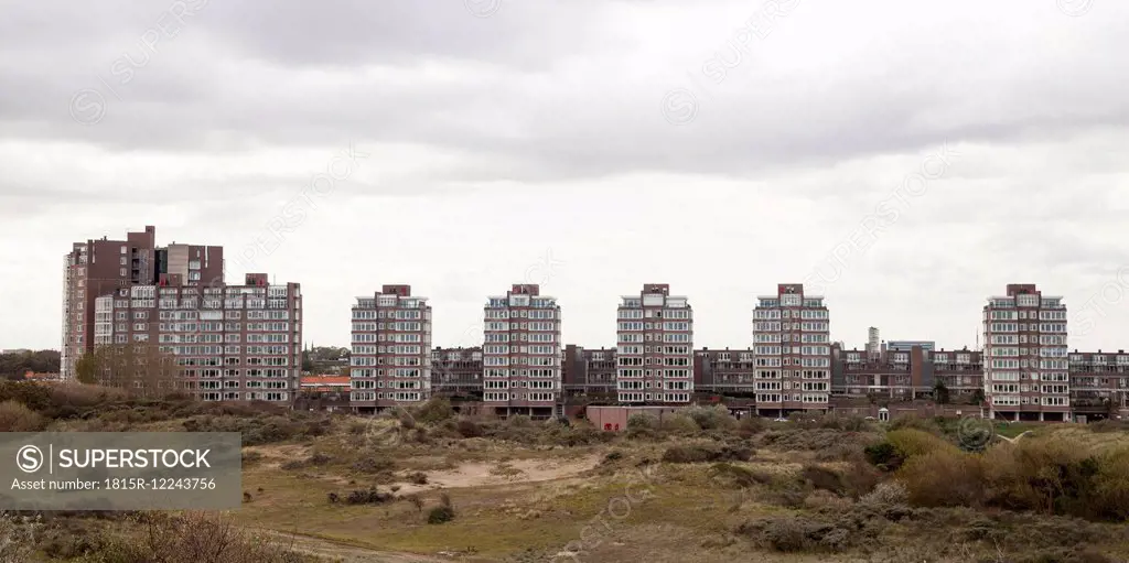 Netherlands, The Hague, Scheveningen, high-rise residential buildings