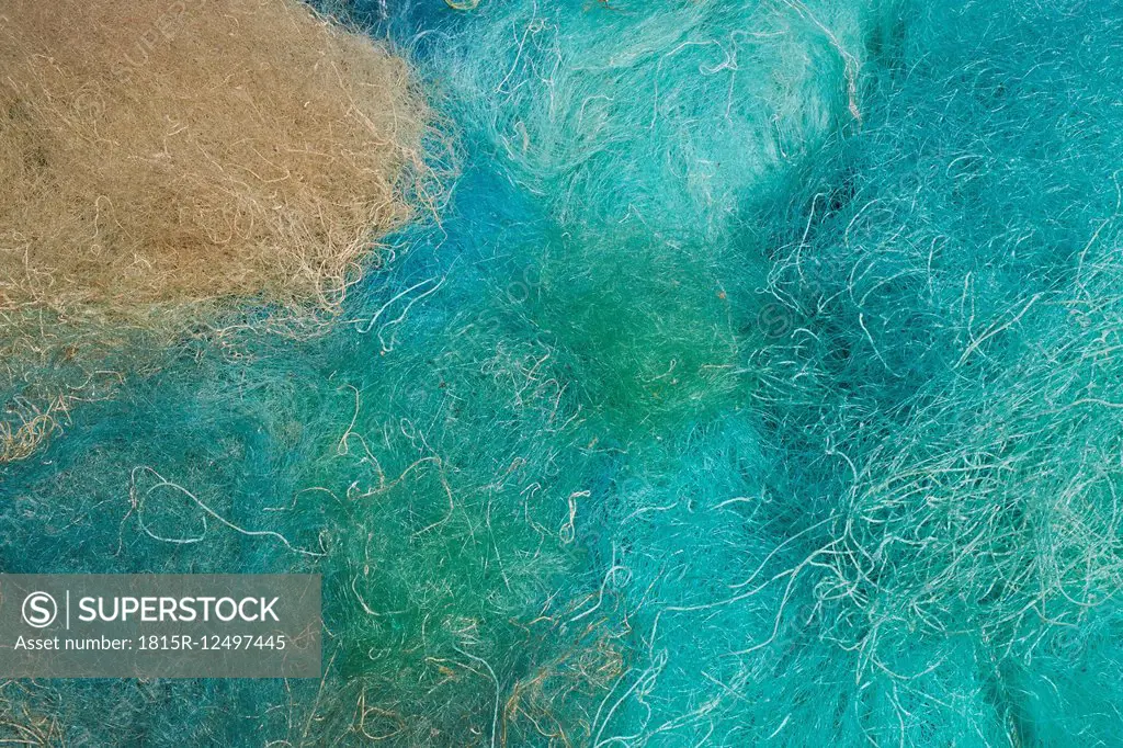 Portugal, Algarve, Sagres, fishing nets in water