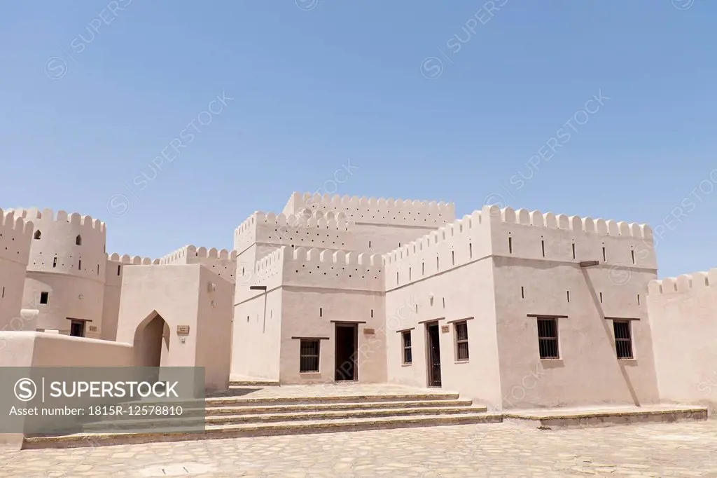 Arabia, Oman, buildings of Jalan Bani Bu Hassan Castle