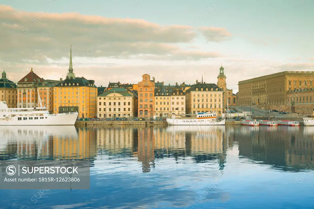 Sweden, Stockholm, view on Gamla Stan, old town