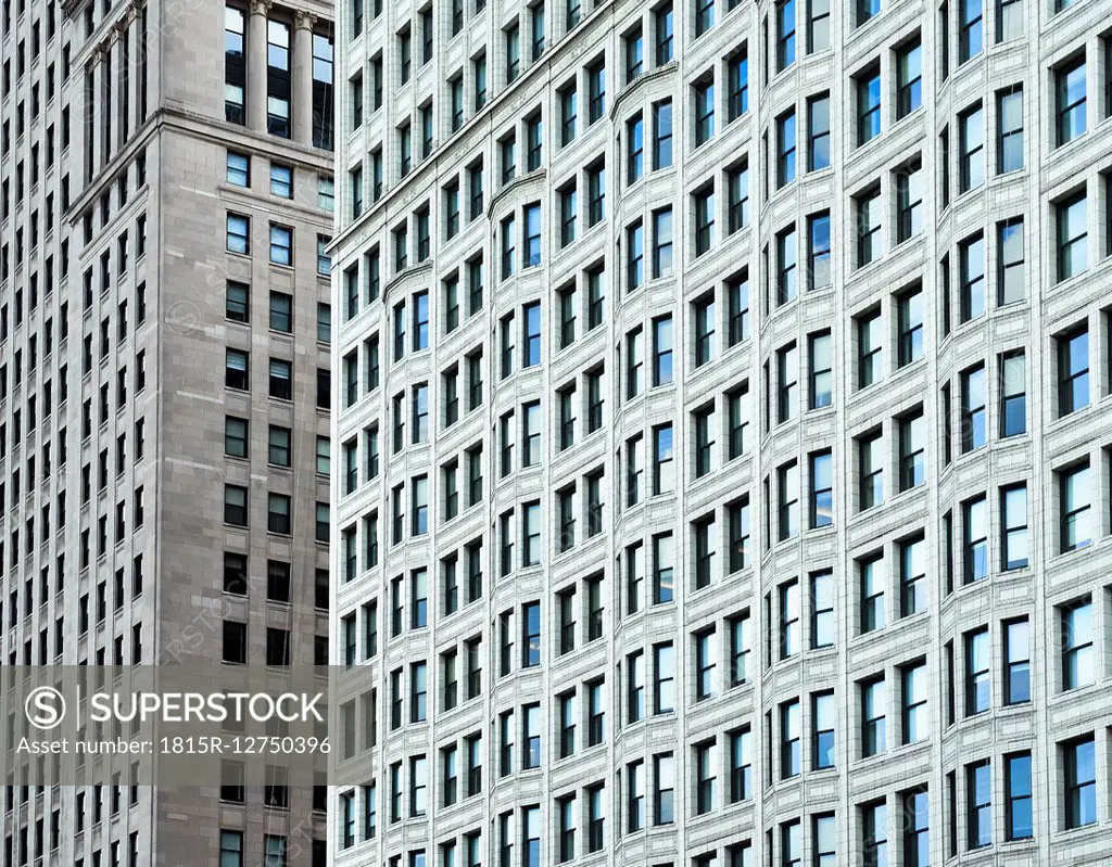 USA, Illinois, Chicago, High-rise building, facades