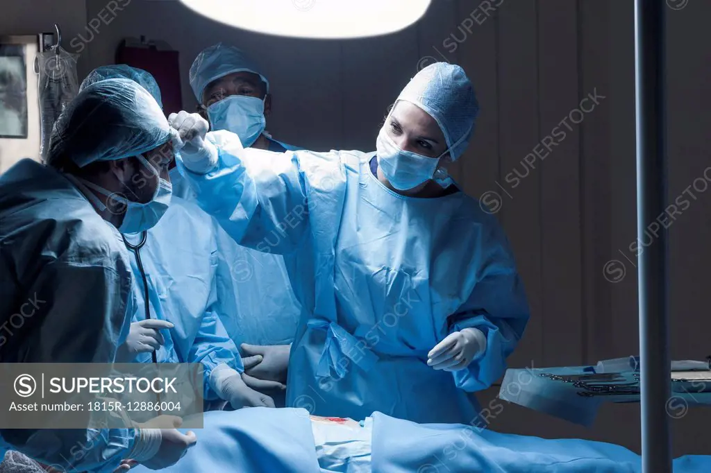 Surgical team during an operation