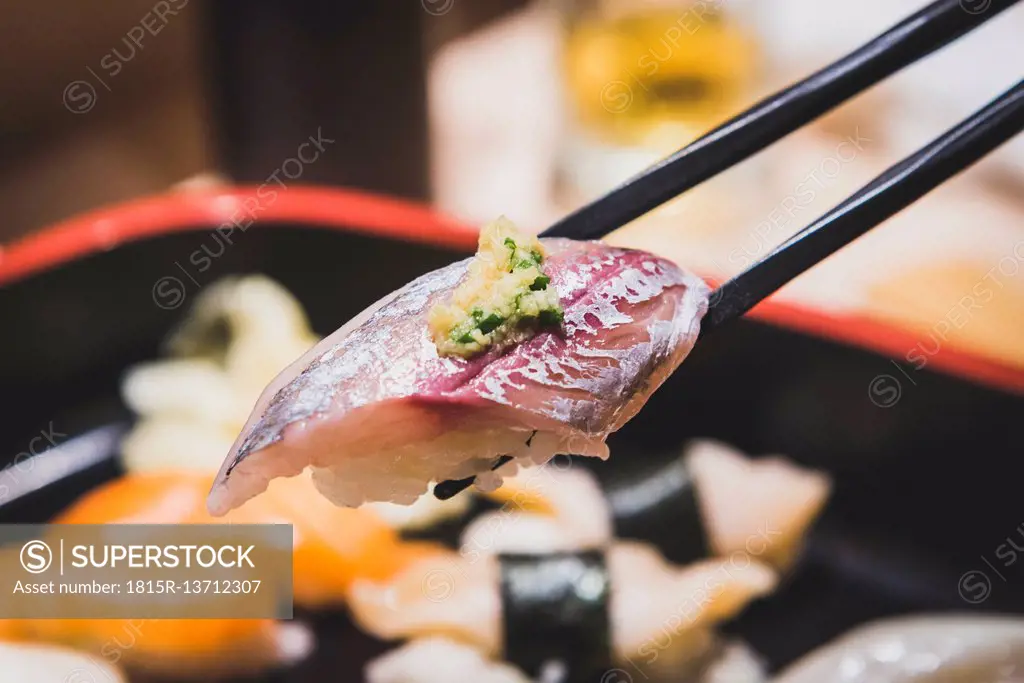 Japan, Tokyo, Tsukiji fish market, sushi