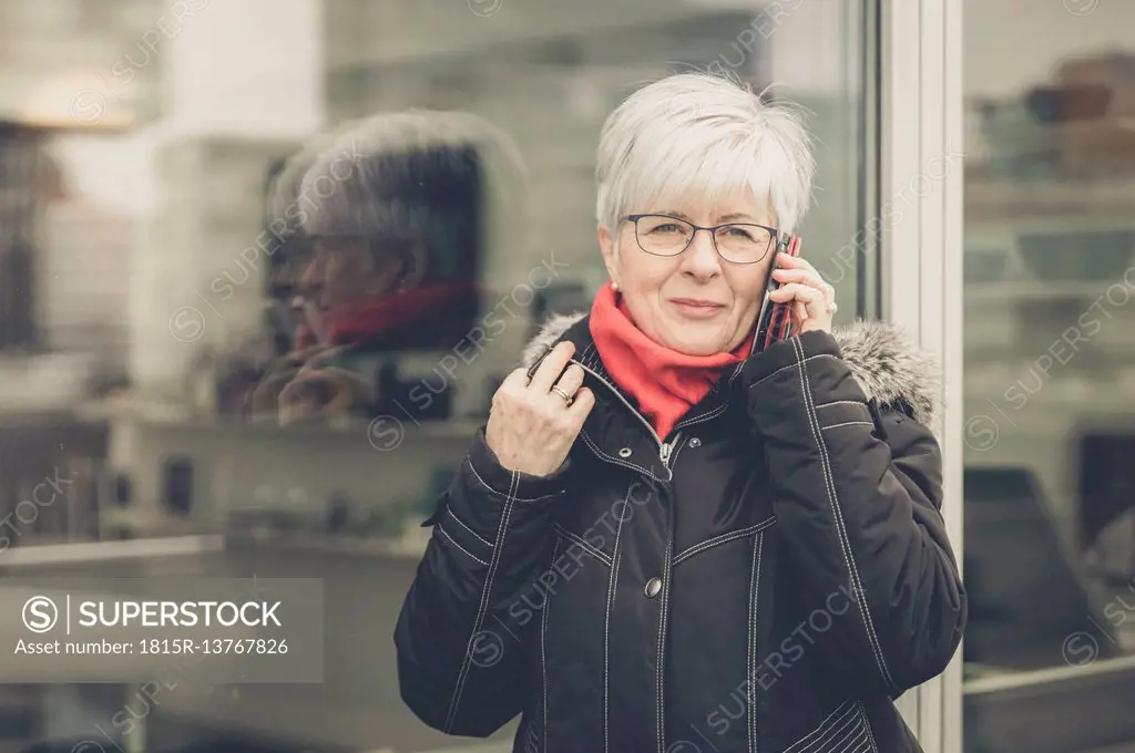 Portrait of senior woman on the phone