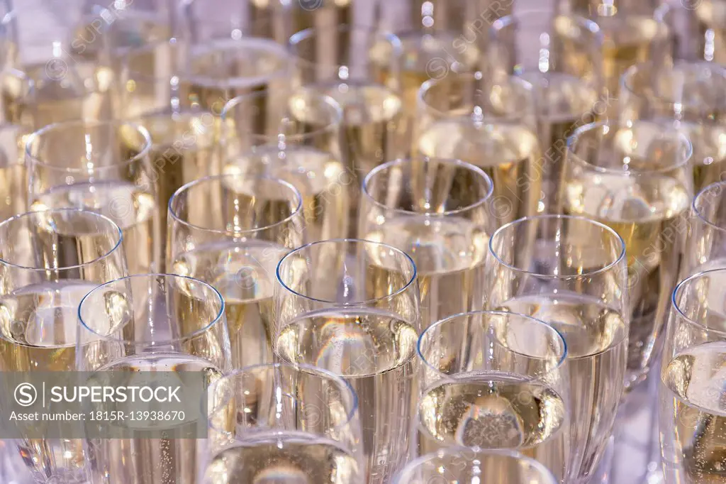 Sparkling champagne glasses