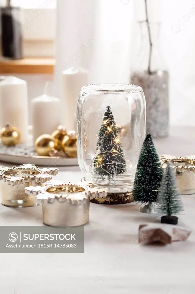 Christmas decoration on table