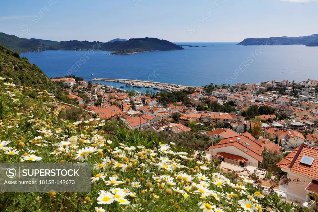 Turkey, Antalya Province, View from Kas to Kastellorizo Island