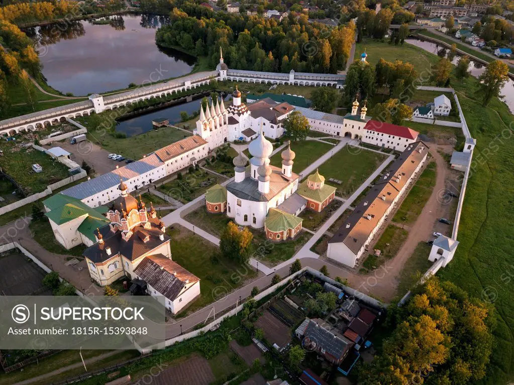 Russia, Leningrad Oblast, Tikhvin, Uspenski Cathedral in the evening light