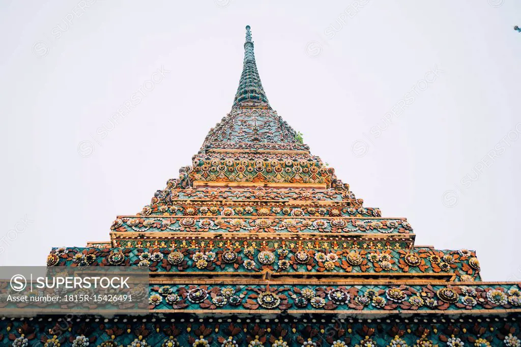 Thailand, Bangkok, The Grand Palace, Colorful pagoda