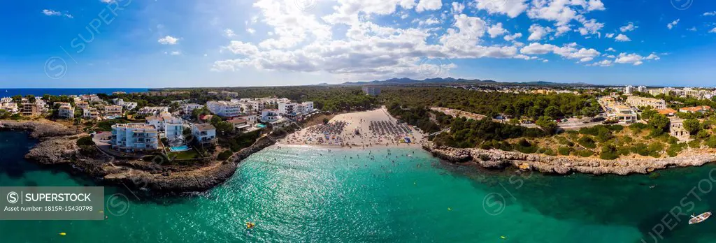 Spain, Mallorca, Portocolom, Punta des Jonc, Bay of Cala Marcal, beach