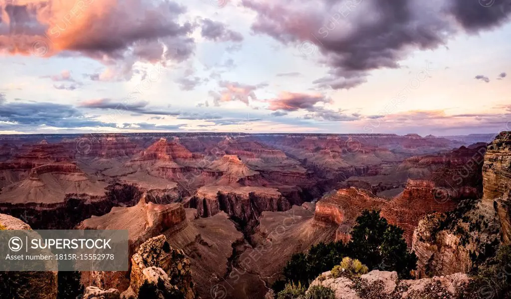 USA, Arizona, Grand Canyon National Park, Grand Canyon in the evening