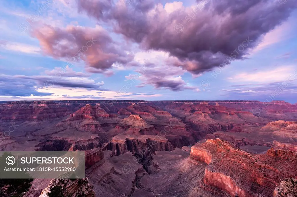 USA, Arizona, Grand Canyon National Park, Grand Canyon in the evening