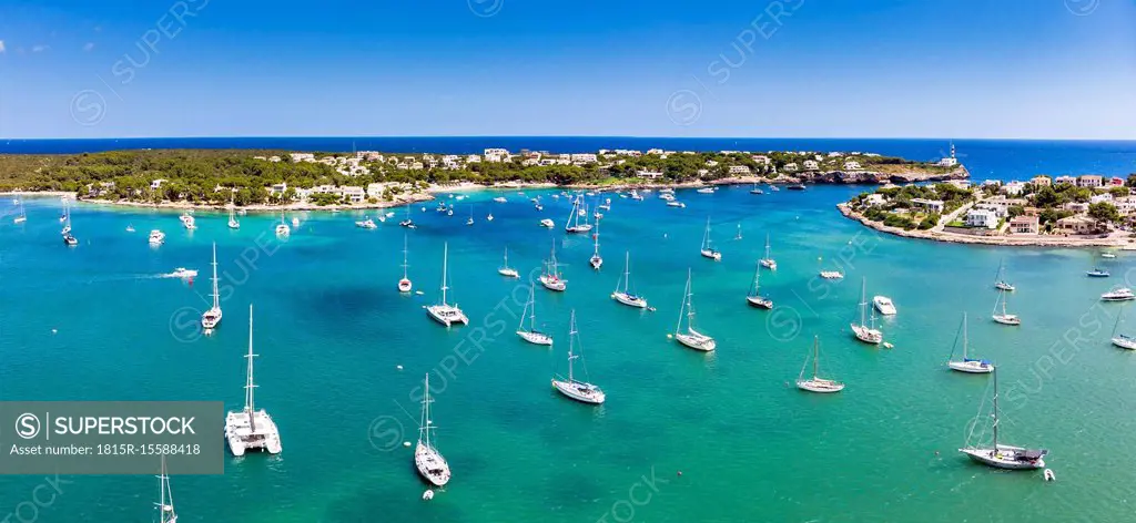 Spain, Baleares, Mallorca, Portocolom, Punta de ses Crestes, Bay of Portocolom