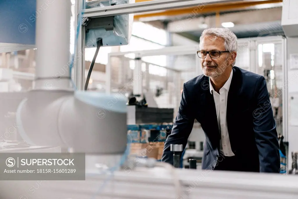 Manager smiling in high tech company