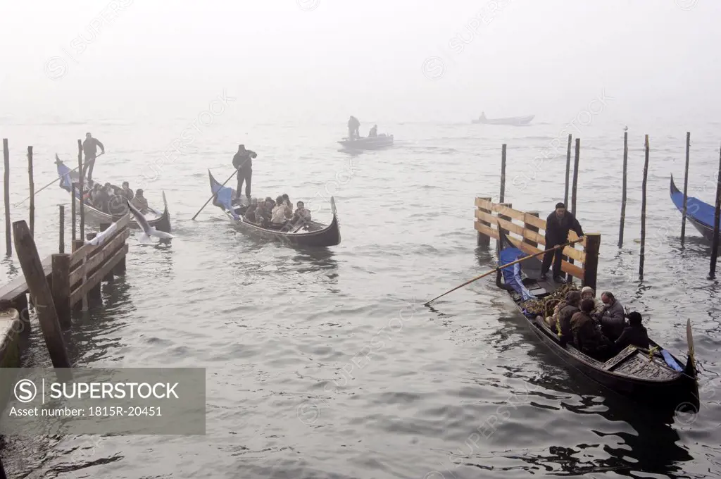 Italy, Venice, gondolas and gondoliers